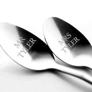 Personalized Engraved Spoon for New Couple with Name - Custom Spoon for family