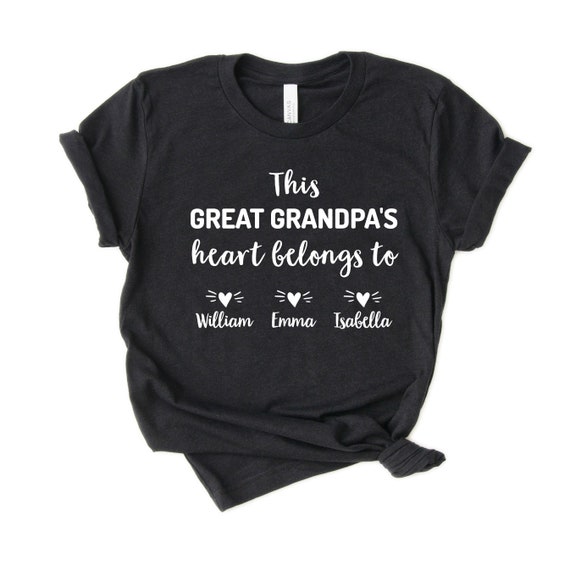 Personalized Grandpa Shirts
 Personalized Great Grandpa Shirt Custom Uni Shirt Gift