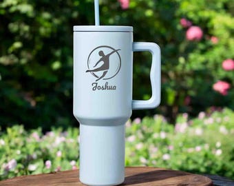 Personalized dancer name tumbler, Custom engraved 40oz Large Stainless Steel Tumbler, Ballet Ballerina Recital Gift