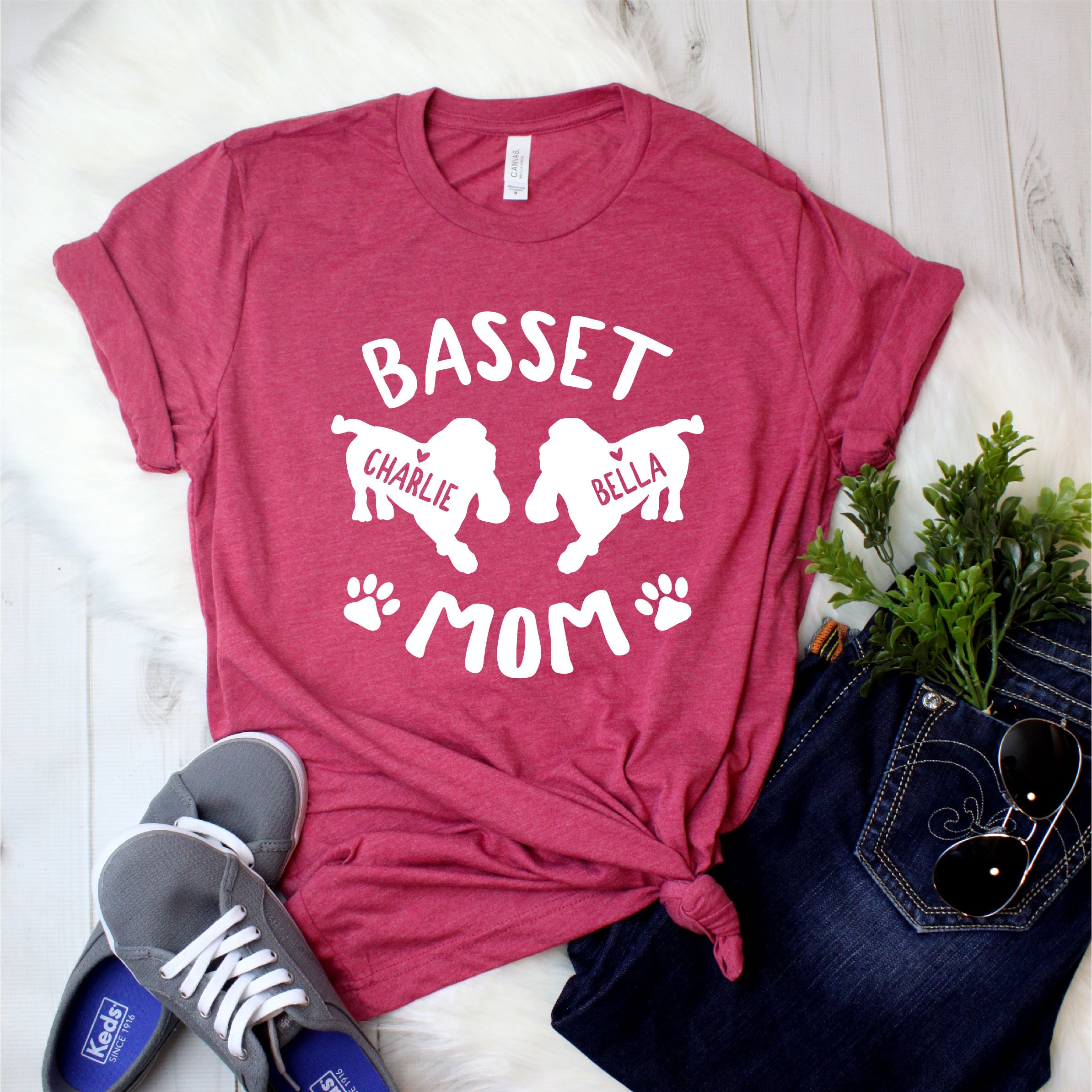 Basset Hound Mom Kosmetiktasche – Wasserdicht, Bunt Bedruckt, 23 Cm, Perfektes Hundeliebhaber-Geschenk