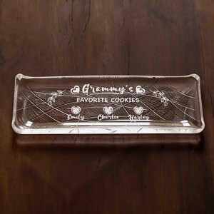 Personalized Crystal Glass Serving Tray, Japanese Style Sushi Plate, Countertop Tray Organizer Holder, New Couple Gift