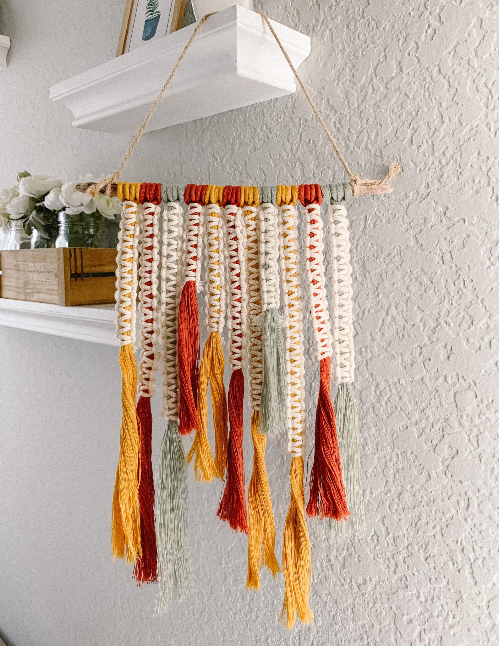 Multicolor Macramé Wall Hanging Tapestry Boho Wall Art Etsy