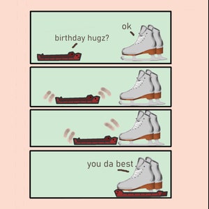 Printable Birthday, Skating, Figure Skating, Funny Card