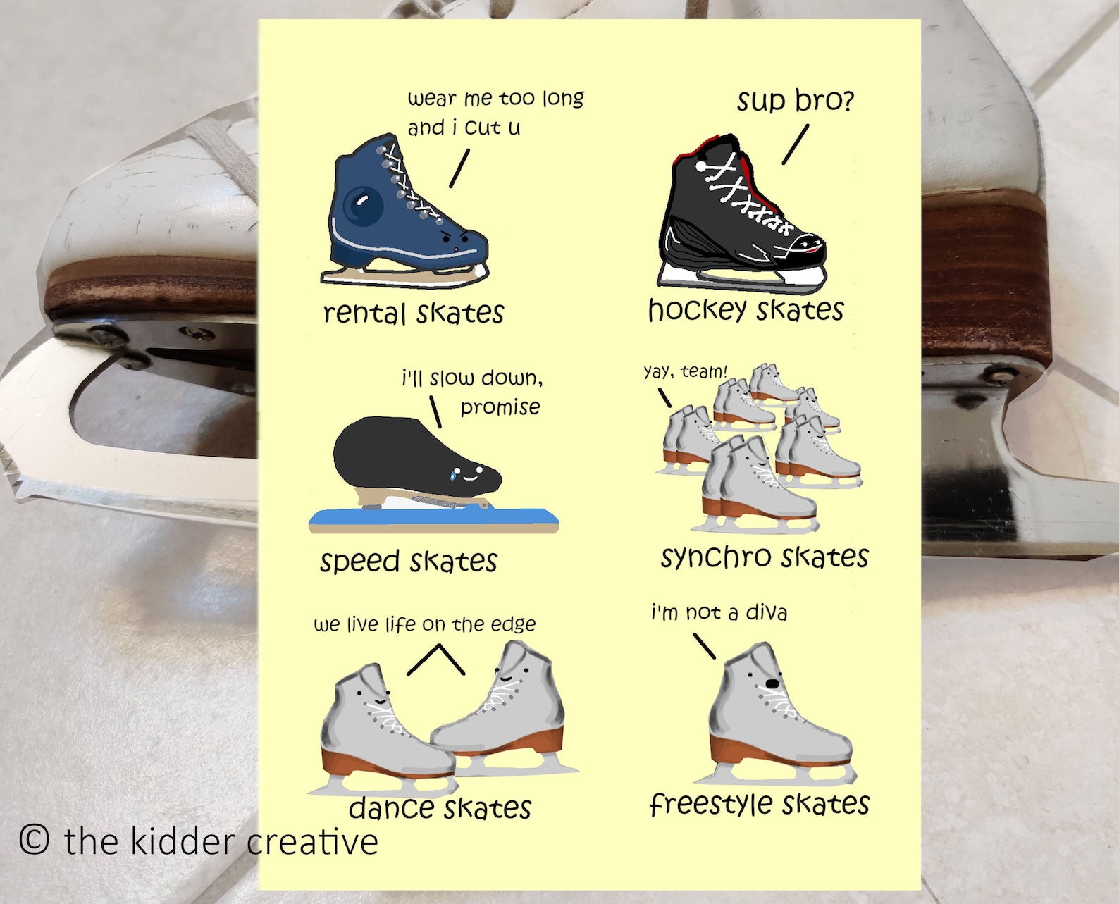 Funny Figure Skating Card Cute Skating Card Skating Joke Etsy