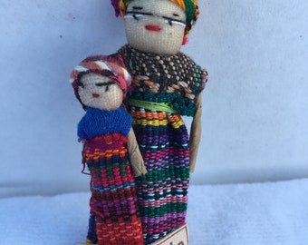 Guatemala Maya Doll with child Magnet Fridge
