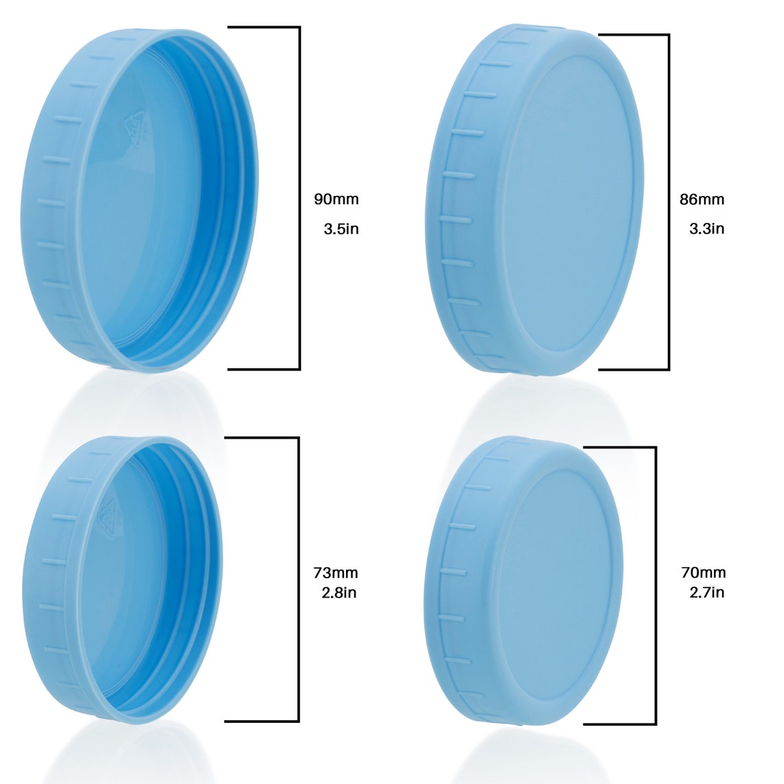 Mason Jar Plastic Lids Regular & Wide 6 Pack Pastel Etsy