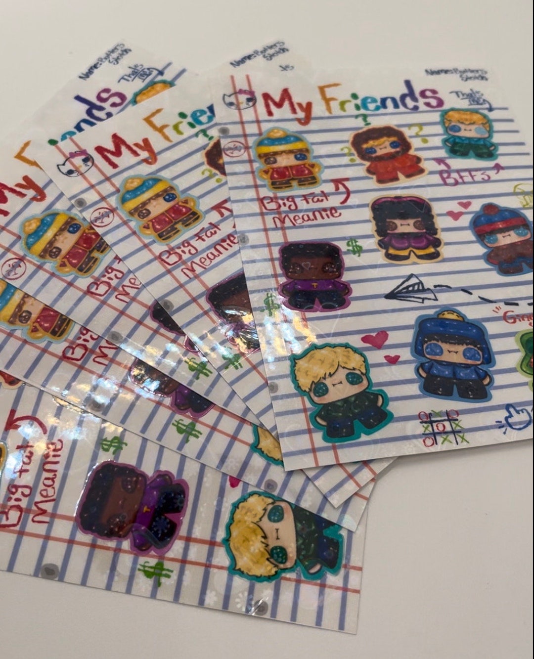 Butters Friends Sticker Sheet! // Vinyl Stickers, Holographic Stickers ...