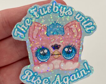 Furby Vinyl Holographic Sticker! Kawaii, niedlich, y2k