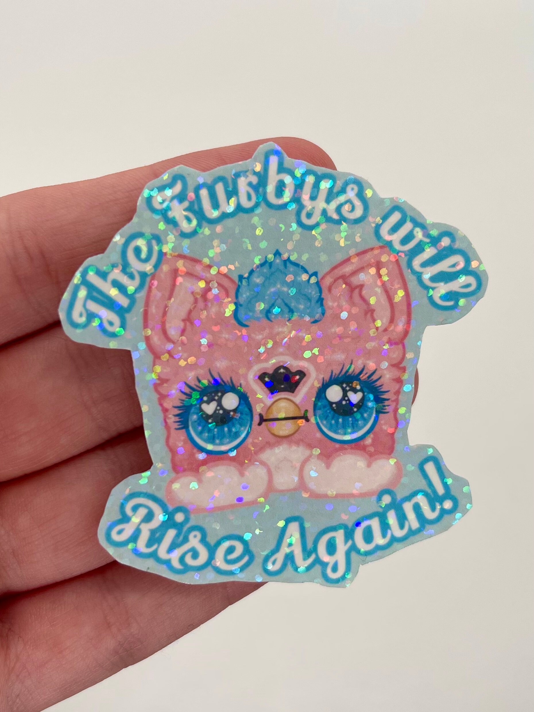 Furby Vinyl Holographic Sticker! // Kawaii, cute, y2k