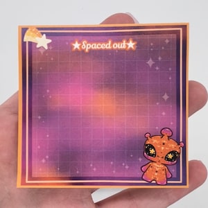 Spaced out Sticky Notes! // kawaii, stationery, alien, post-it note