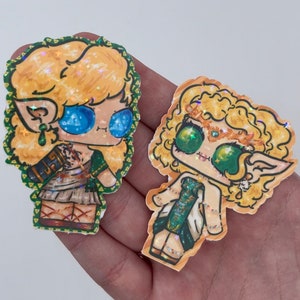 Link and Zelda TOTK inspired Stickers // holographic, kawaii, cute