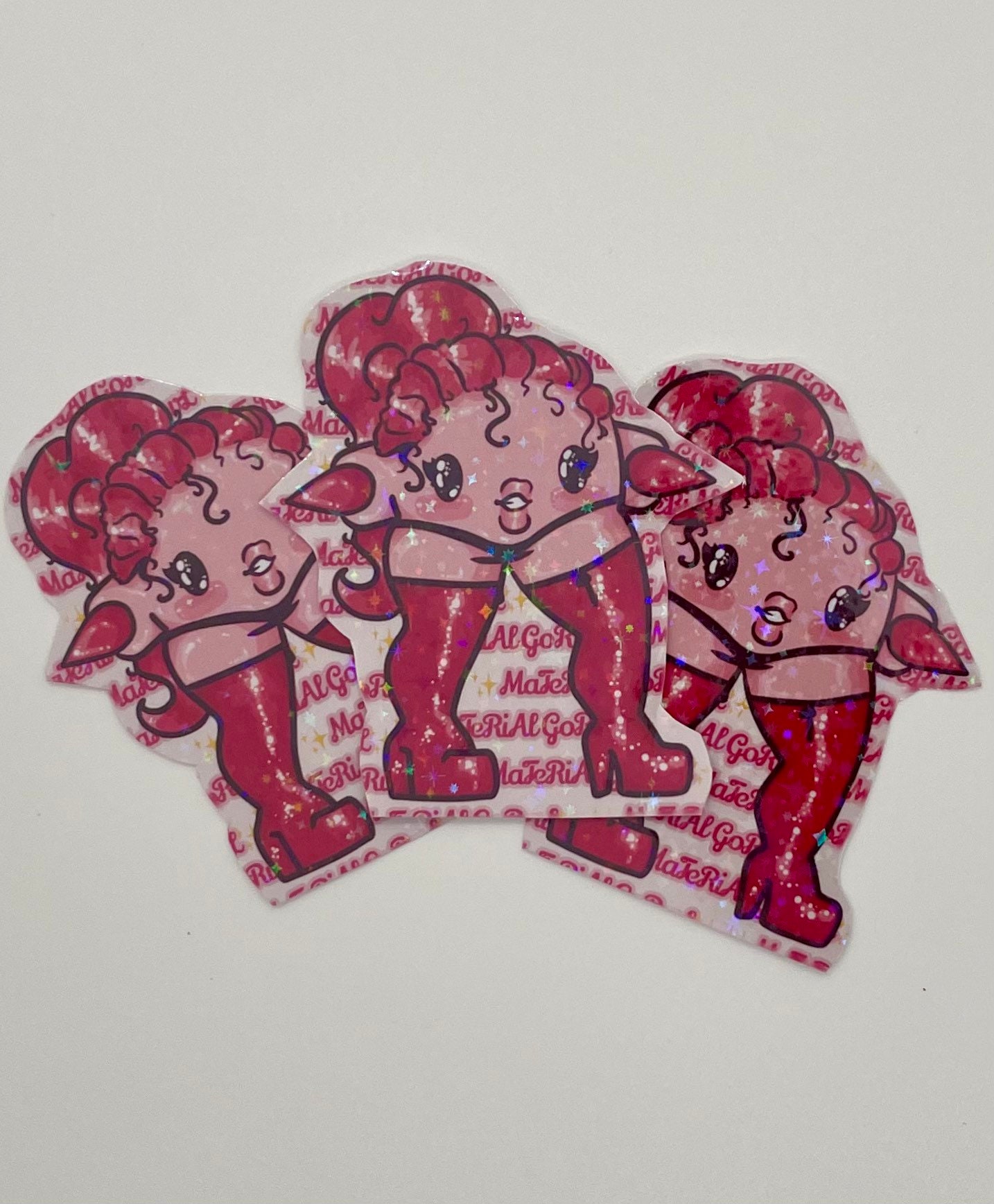 Material GoRwL Kirby Vinyl Sticker! // Material Mädchen Meme, niedlich, kawaii