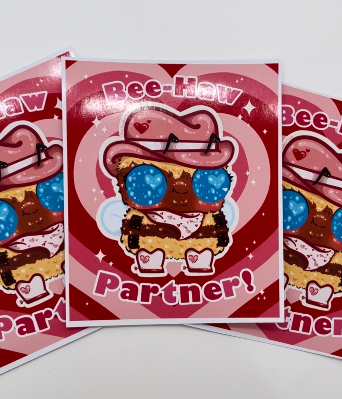 Bee-Haw Valentine’s Day Mini Print! // cute, kawaii, card, digital print