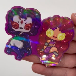 Raven and Starfire Best Friends sticker set! // kawaii, aesthetic, stickers