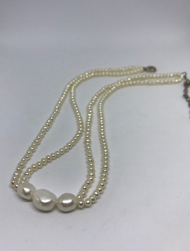 Bride Jewelry Freshwater Pearl Choker or Traditional Necklace