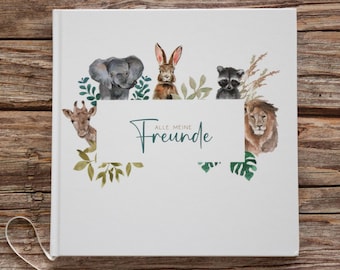 Freundebuch | Alle meine Freunde / Tieraquarelle / 20 Freunde