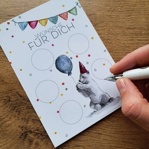 DIY Rubbel-Karten / Glückwunschkarte/ Wünsche für dich
