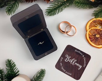 Personalised Ring Box Wedding Engagement Groom Bride Ceremony