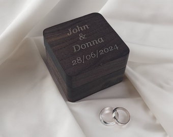 Personalised Ring Box Wedding Engagement Groom Bride Ceremony