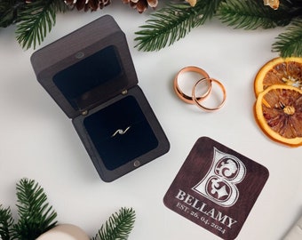 Personalised Ring Box Wedding Engagement Groom Bride Ceremony