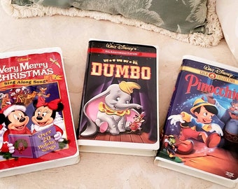 Pinocchio/DUMBO/DISNEY Very Merry Christmas Sing Along/Vintage Disney VHS/Gold Collection/60th Anniversary Edition/Holiday Tapes/Choice