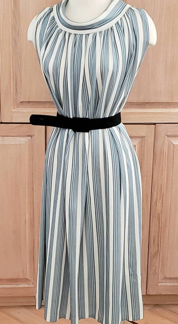 Vintage TENT Dress  Authentic Striped Trapeze Ten… - image 3