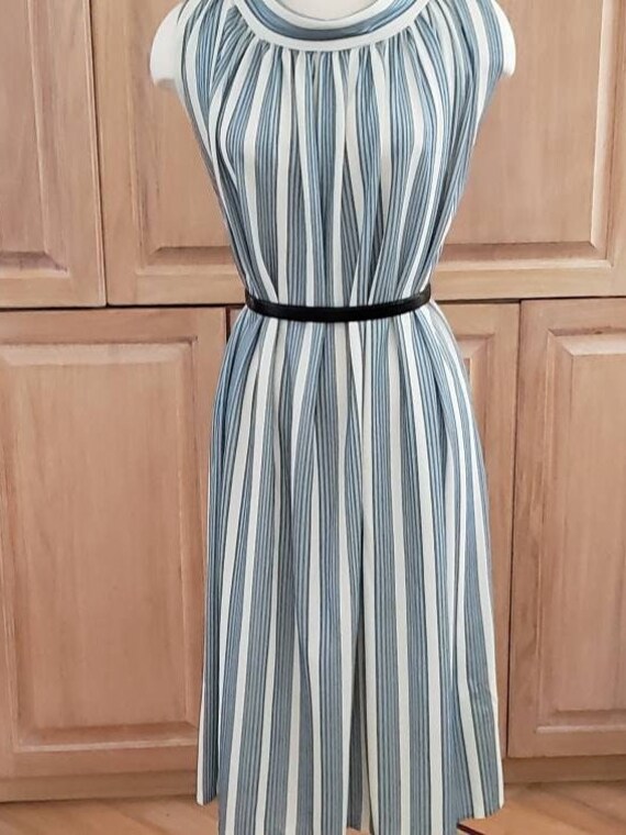 Vintage TENT Dress  Authentic Striped Trapeze Ten… - image 4