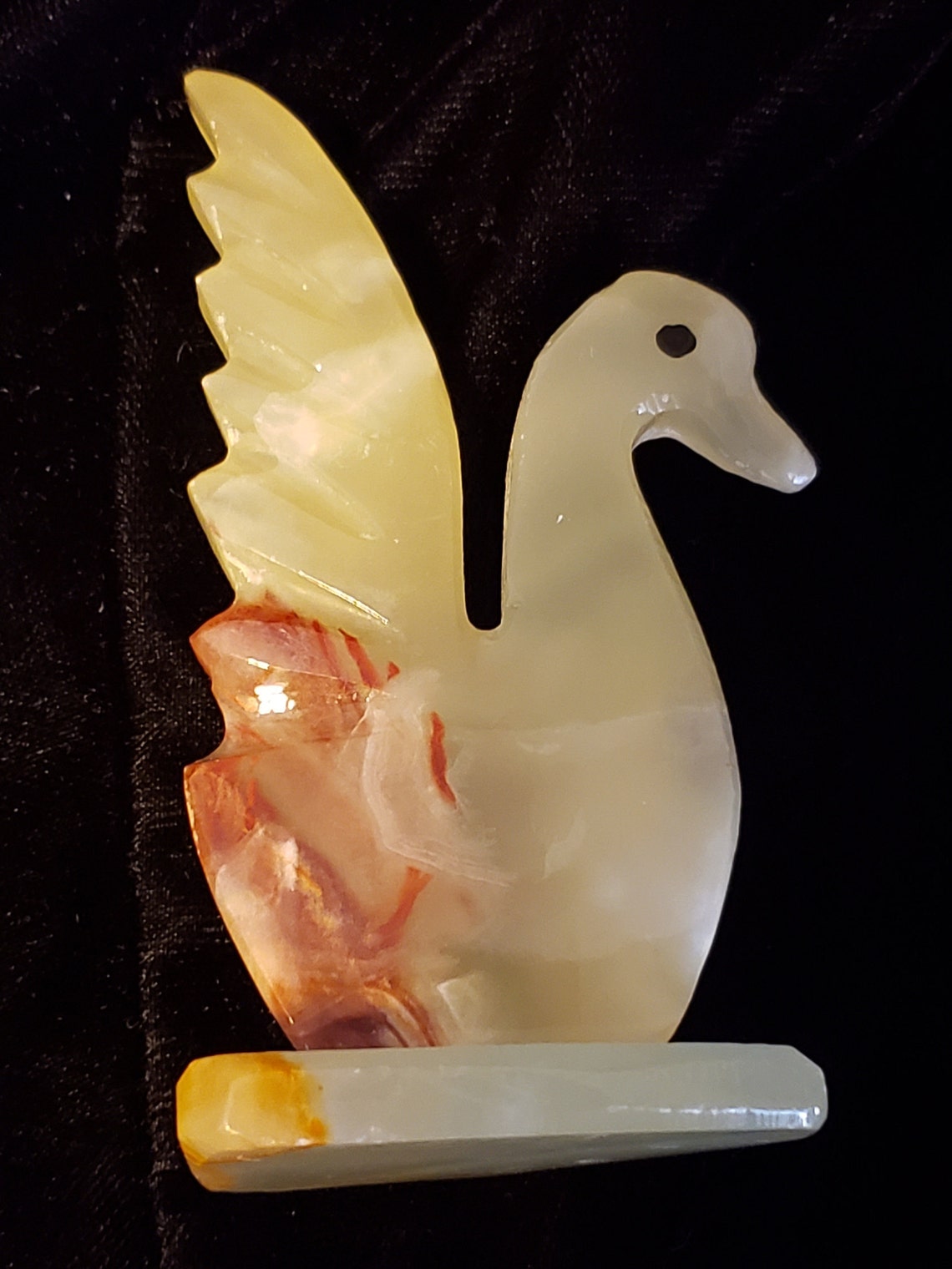 Stone Swan/Vintage Onyx Swan/Onyx Figurine Sculpture/Swan | Etsy