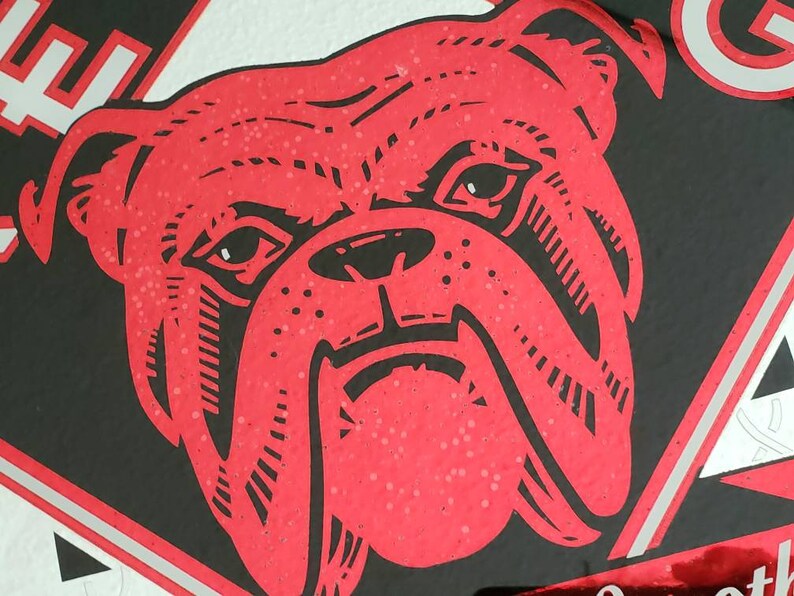 Vintage RED DOG Beer Mirror Bar Accessory Mirror Game Room Den Decor Protected by Red Dog