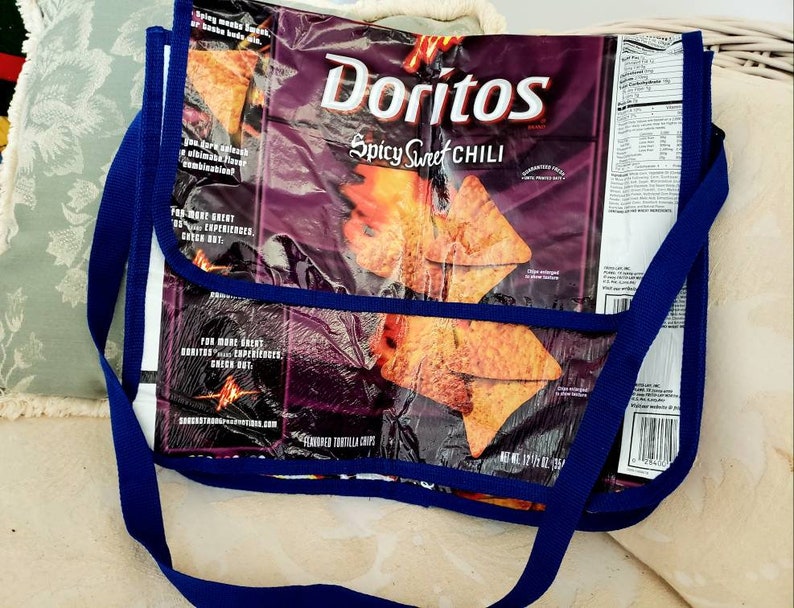 Vintage DORITOS Tote Shoulder Bag X LARGE Messenger Bag Flap Cover