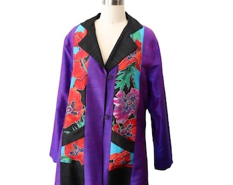 San Juan Silks Reversible Hand Painted Jacket