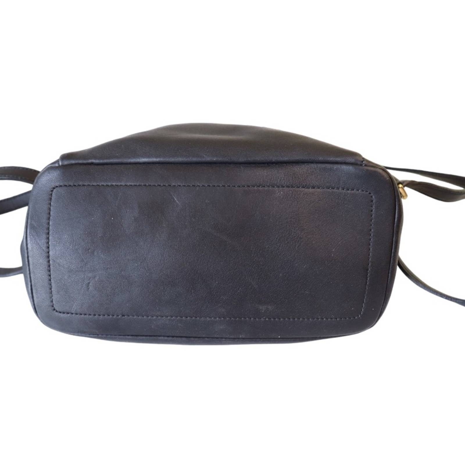 Coach Vintage Hampton Legacy Smooth Black Leather Backpack #9827