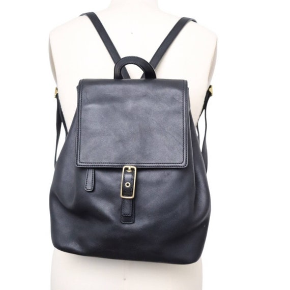 Coach Vintage Hampton Legacy Smooth Black Leather Backpack Coach Vintage Hampton Legacy Smooth Black Leather Backpack