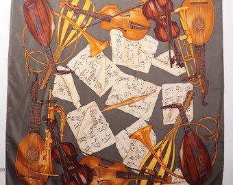 Trussardi Vintage Silk Scarf Made in Italy