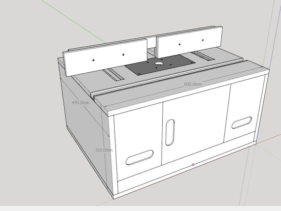 Inverted router table outlet
