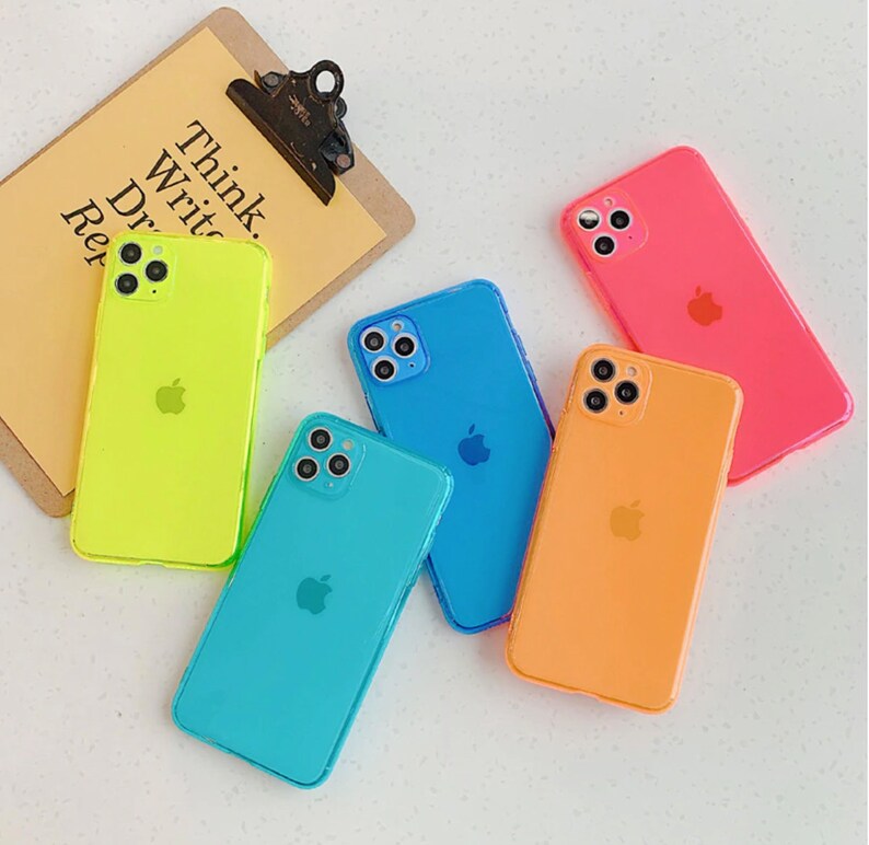Neon Crazy Colors Iphone Case Silicone Apple Phone Cover Glow Pink Blue Yellow Purple Orange 12 Pro 12 Pro Max 11 11 Pro 11 Pro Max X Xe Electronics Cases Bags Purses Valresa Com