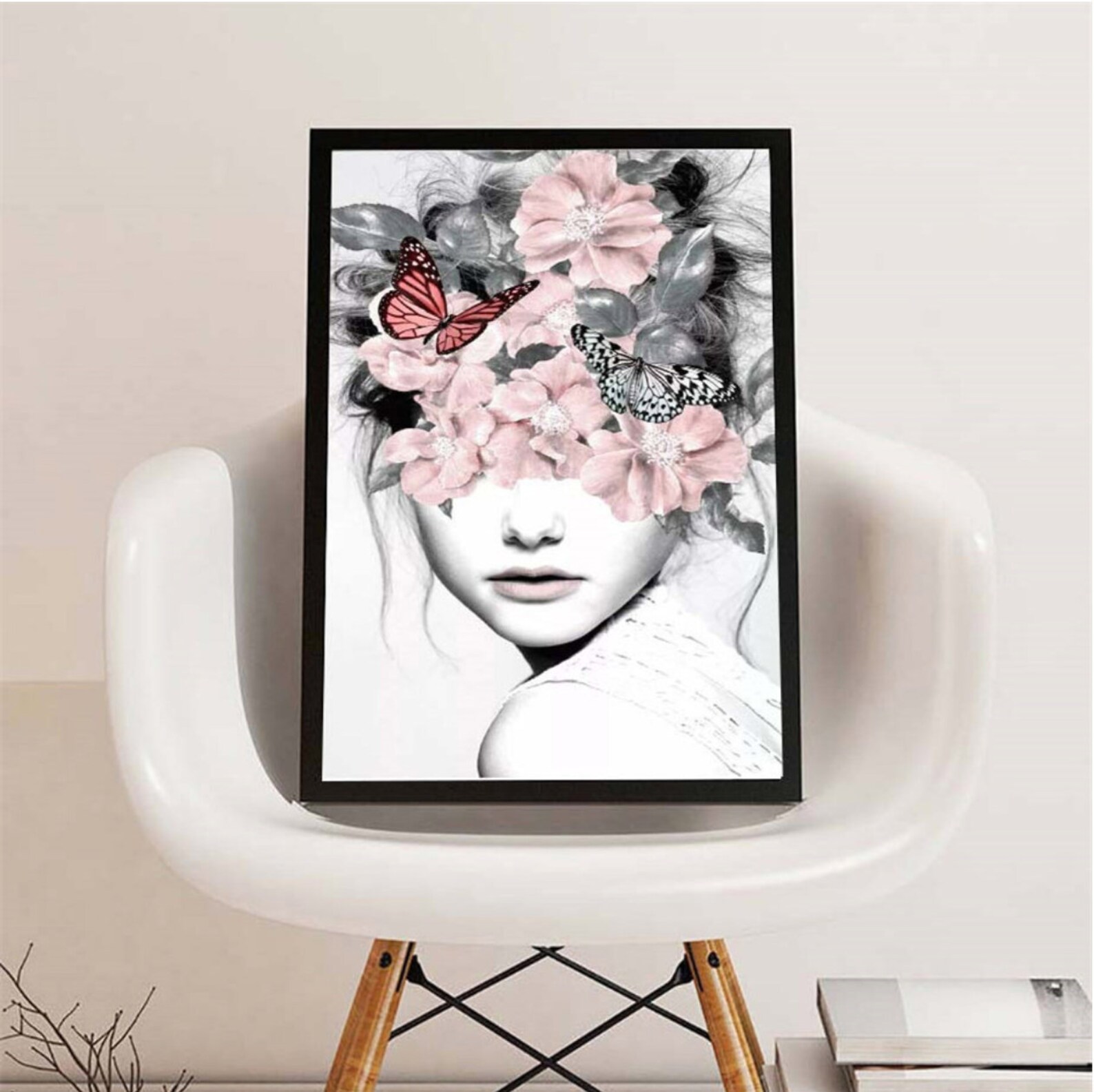 Flowers in Her Hair Wall Art Abstract Paintings Picture for Etsy