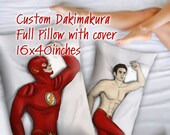 dakimakura Custom Dakimakura Full Pillow with cover Pillowcases with super hero dc comics Flash Barry Allen