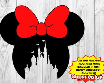 Disney Castle SVG, Disney SVG, Disney Castle Cut File, Cricut Cut File, Disney Font SVG, Disney Bundle svg, Disney Monogram Caslte, Minnie