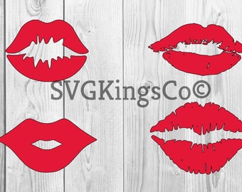 Lips svg - Make Your Own Print Cut Crafts, Shirts, Invitations Cards, Wall Art, Vinyl Decals, Lips Set svg