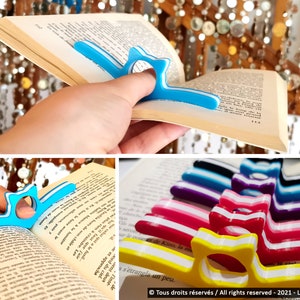 Cat book page holder, tangy reading ring
