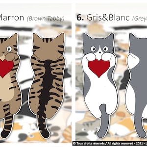 Gerecycleerde boekenleggers van verliefde katten afbeelding 5