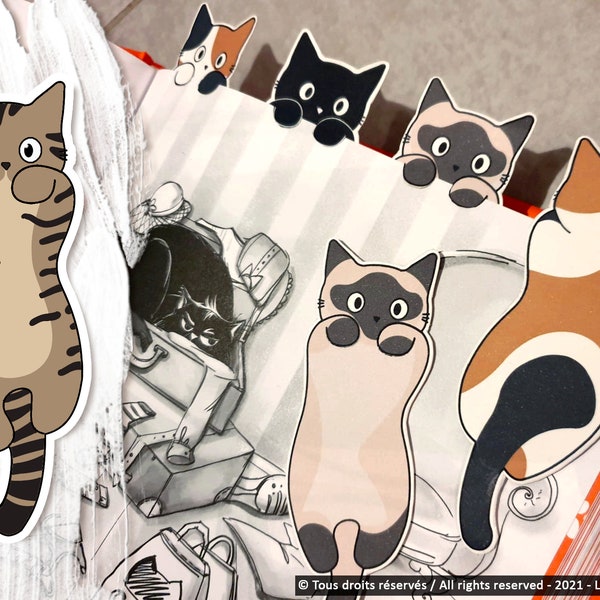 Recycled cat bookmarks