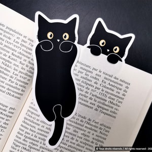 Marque-pages pelliculé chat noir image 1