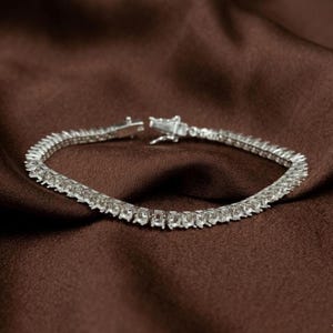 Bracciale tennis semi-montato in argento sterling, creazione di gioielli fai da te