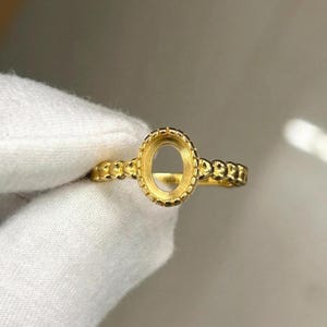 925er Sterlingsilber-Ring in ovaler Form, Lünette ohne Steinring, gut für Harz- und Aschearbeiten, Muttermilch / Andenken DIY