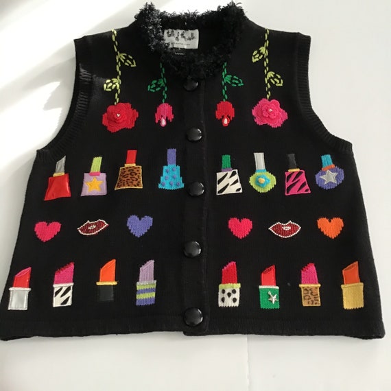 Ladies Makeup Sweater Vest