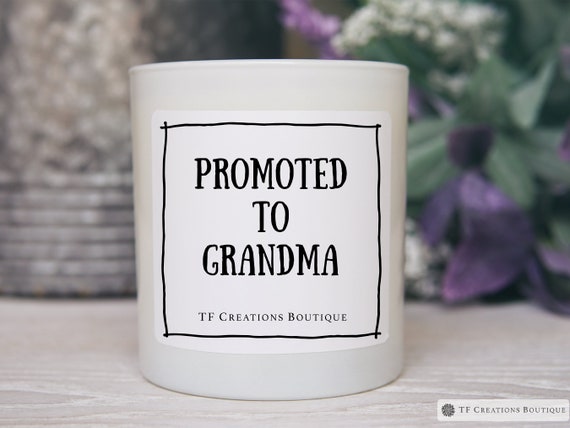 Promoted To Grandma, Pregnancy Announcement to Grandparents, Gift for Grandma, Candle Gifts, Pregnancy Reveal, Baby Announcement, Gift Box