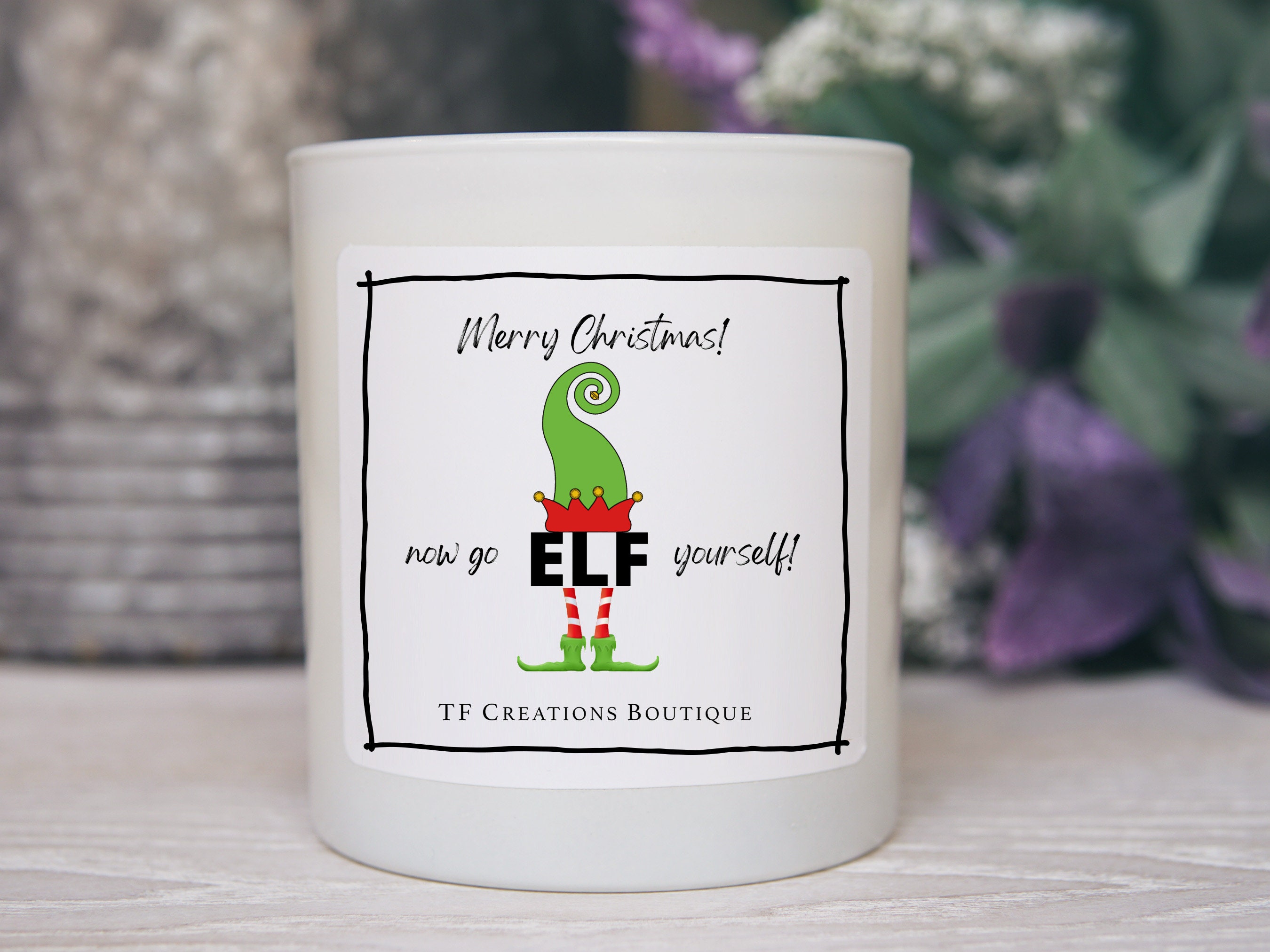 Funny Christmas Candle/funny Christmas Gift/santa Candle/holiday Candles/christmas  Candles/soy Candles/holiday Scented Candles/coworker Gift 