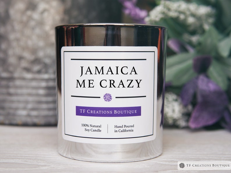 Jamaica Me Crazy Wooden Wick Soy Candle Natural Soy Wax Etsy